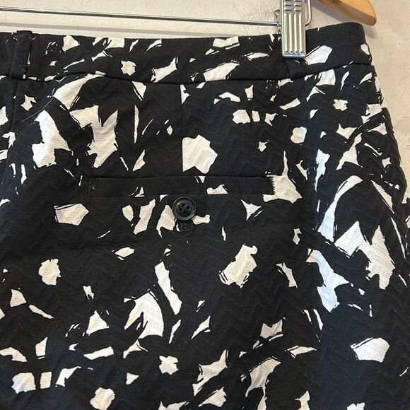 Banana Republic black white textured patterned pants Size 12 EUC - Picture 5 of 8